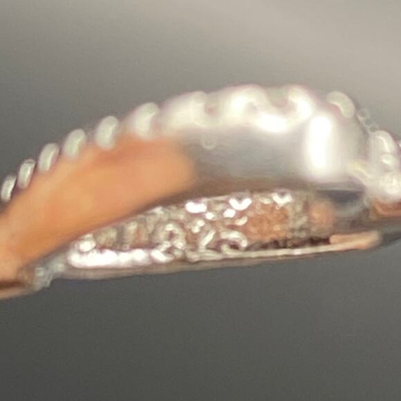 Dainty 925 Cubic Zirconia Heart Cuff Bangle Bracelet - Picture 6 of 8